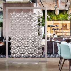 Freestanding room divider Facet 170 x 219cm in Pearl Gray | Privacy screen | Bloomming