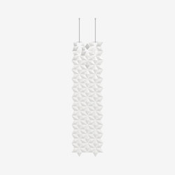 Séparateur d’espace suspendu Facet 68 x 246cm Blanc | Sound absorbing room divider | Bloomming