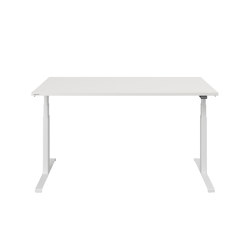 Move | Sit - Stand Work Table - Melamine Cream White | Desks | Neudoerfler