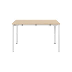 Pure | Work Table with 4 - Legged Base - Melamine Oak Vicenza | Desks | Neudoerfler