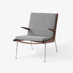Boomerang HM2 Hallingdal 130 w. Oiled Walnut & Stainless steel base | Armchairs | &TRADITION