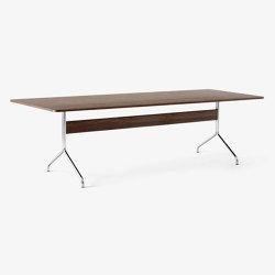 Pavilion AV24 Lacquered Walnut w. Chrome Base | Contract tables | &TRADITION