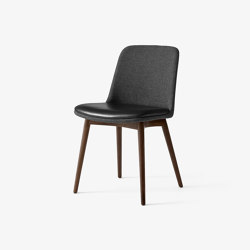 Rely HW75 Re-Wool 198 & Elmo Soft Black Leather w. Walnut base | Chairs | &TRADITION