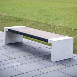 Woody | Resysta Bench without Backrest | Benches | VPI Concrete