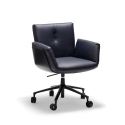 Alvo Chair, 5-Star Base with Castors | with armrests | COR Sitzmöbel