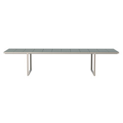 Nox Dining Table - 350 cm - Linen frame, Moss glazed lava stone | Dining tables | Tribù