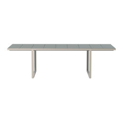 Nox Dining Table - 264 cm - Linen frame, Moss glazed lava stone | Dining tables | Tribù