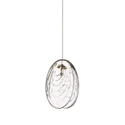 MUSSELS single pendant clear brushed gold | Suspended lights | Bomma