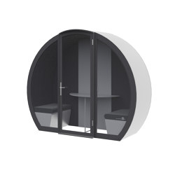 2 Person Fully Enclosed Meeting Pod with Acoustic Back Panel |  | The Meeting Pod