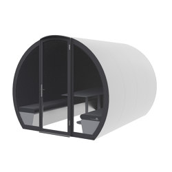 8 Person Fully Enclosed Meeting Pod with Acoustic Back Panel | Office Pods | The Meeting Pod