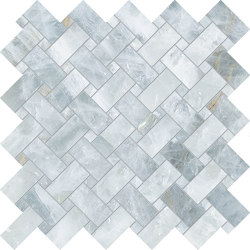 Tele di Marmo Precious Mosaico Intrecci Crystal Azure | Ceramic mosaics | EMILGROUP