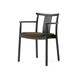 Merkur Dining Chair W. Armrest, Black Oak | Hallingdal 65 0370 | Chairs | Audo Copenhagen