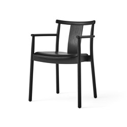 Merkur Dining Chair W. Armrest, Black Oak | Dakar 0842 | Stühle | Audo Copenhagen