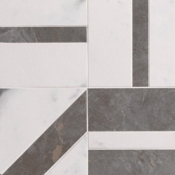 Roma Stone Calacatta / Pietra Beige e Brown Deco Mosaico 30X30 | Wall tiles | Fap Ceramiche