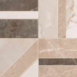 Roma Stone Carrara / Pietra Grey Deco Mosaico 30X30 | Colour brown | Fap Ceramiche