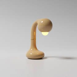 Table Lamp 12” Gloss Beige | Table lights | Entler