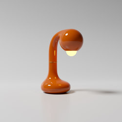 Table Lamp 12” Gloss Burnt Orange | Table lights | Entler
