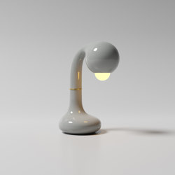 Table Lamp 12” Gloss Moon Grey | Table lights | Entler