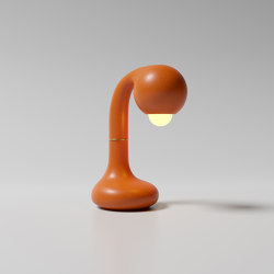 Table Lamp 12” Matte Burnt Orange | LED lights | Entler