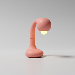 Table Lamp 12” Matte Pink | Lámparas de sobremesa | Entler