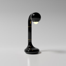 Table Lamp 18” Gloss Black | LED lights | Entler