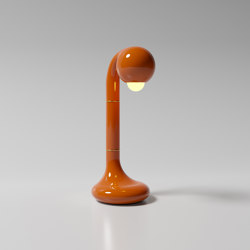 Table Lamp 18” Gloss Burnt Orange