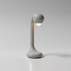 Table Lamp 18” Gloss Moon Grey
