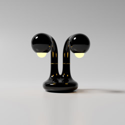 Table Lamp 2-Globe 12” Gloss Black | Table lights | Entler