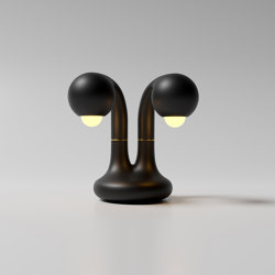 Table Lamp 2-Globe 12” Matte Black | Luminaires de table | Entler