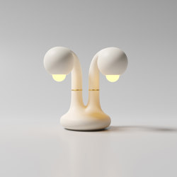 Table Lamp 2-Globe 12” Matte White | Table lights | Entler
