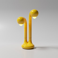 Table Lamp 2-Globe 22” Gloss Yellow | Table lights | Entler