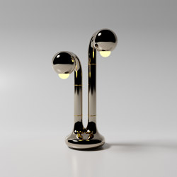 Table Lamp 2-Globe 22” Palladium | Table lights | Entler