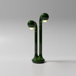 Table Lamp 2-Globe 28” Gloss Ivy |  | Entler