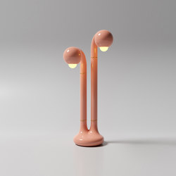 Table Lamp 2-Globe 28” Gloss Pink |  | Entler