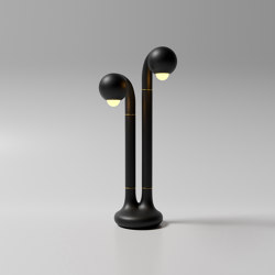Table Lamp 2-Globe 28” Matte Black | Table lights | Entler