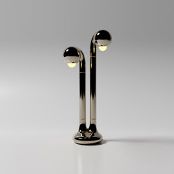 Table Lamp 2-Globe 28” Palladium |  | Entler