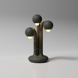 Table Lamp 3-Globe 24” Charcoal |  | Entler