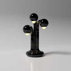 Table Lamp 3-Globe 24” Gloss Black | Table lights | Entler