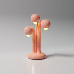 Table Lamp 3-Globe 24” Gloss Pink | Table lights | Entler