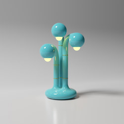 Table Lamp 3-Globe 24” Gloss Sky Blue | Table lights | Entler