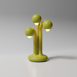 Table Lamp 3-Globe 24” Matte Chartreuse | Table lights | Entler