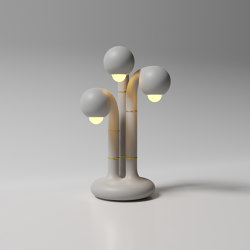 Table Lamp 3-Globe 24” Matte Grey | Lampade tavolo | Entler