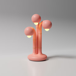 Table Lamp 3-Globe 24” Matte Pink | Table lights | Entler