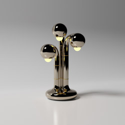 Table Lamp 3-Globe 24” Palladium