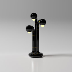 Table Lamp 3-Globe 28” Gloss Black | Table lights | Entler