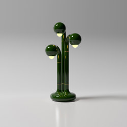 Table Lamp 3-Globe 28” Gloss Ivy | Table lights | Entler