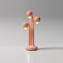 Table Lamp 3-Globe 28” Gloss Pink | Table lights | Entler