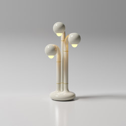 Table Lamp 3-Globe 28” Gloss White | Table lights | Entler