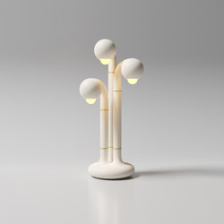 Table Lamp 3-Globe 28” Matte White | Table lights | Entler