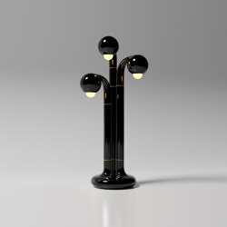 Table Lamp 3-Globe 32” Gloss Black | Table lights | Entler